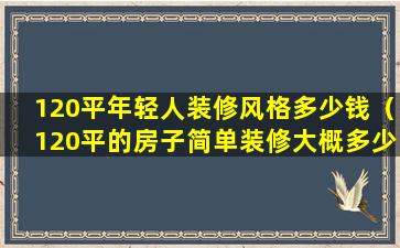 120平年轻人装修风格多少钱（120平的房子简单装修大概多少钱 视频）